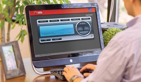 Person viewing the Radio Dashboard on their computer